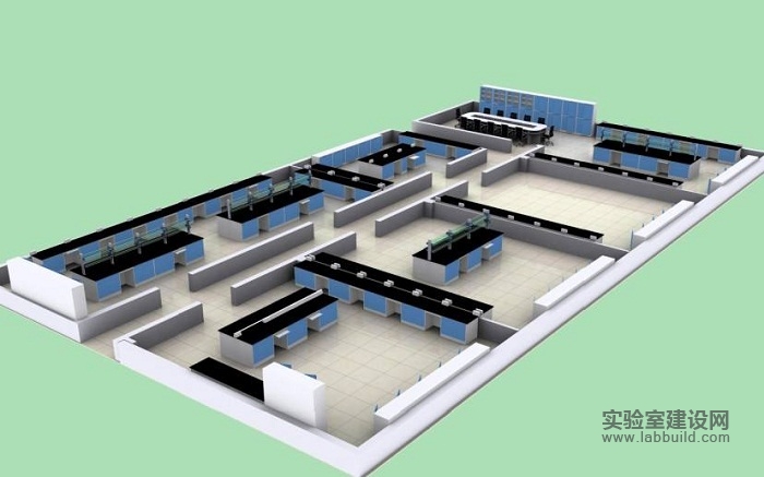 鸟瞰（俯视）实验室设计效果图大全 来源：实验室建设网www.labbuild.cn